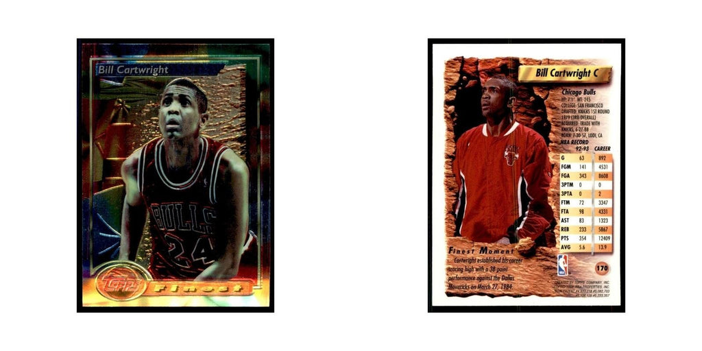 1993 Topps Finest Bill Cartwright Basketball Cards #170