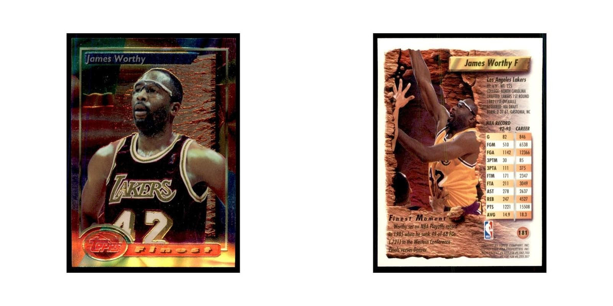 1993 Topps Finest James Worthy Basketball Cards #181