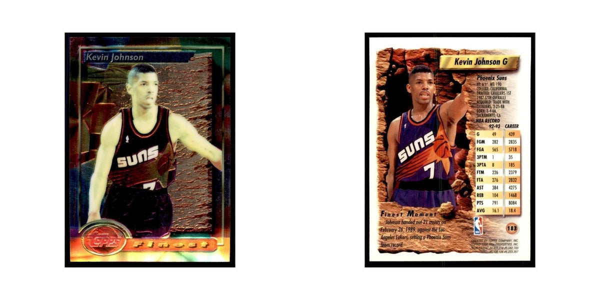 1993 Topps Finest Kevin Johnson Basketball Cards #183