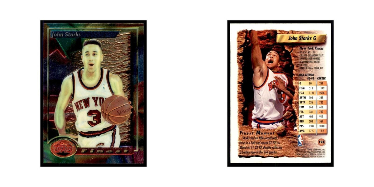 1993 Topps Finest John Starks Basketball Cards #194