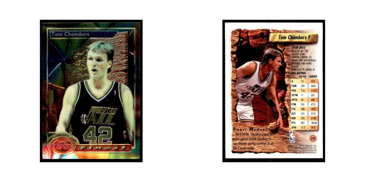 1993 Topps Finest Tom Chambers Basketball Cards #20