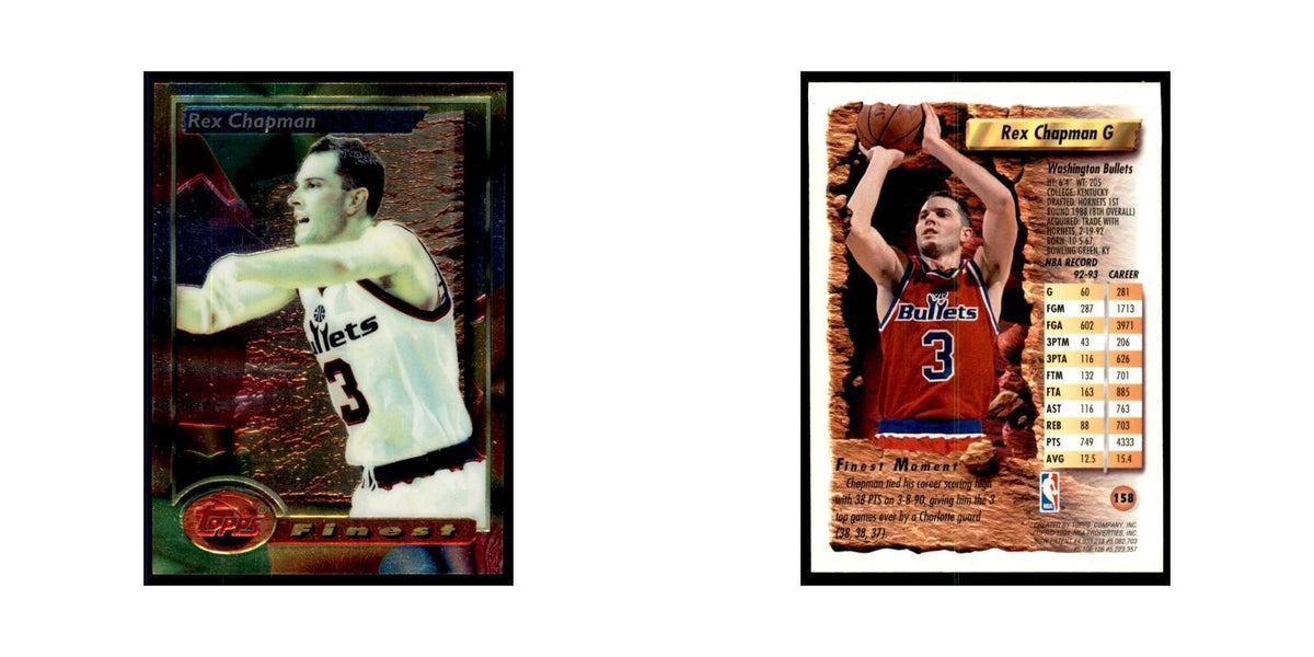 1993 Topps Finest Rex Chapman Basketball Cards #158