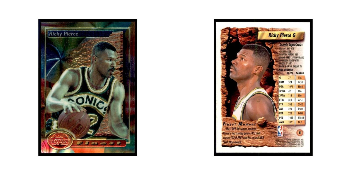 1993 Topps Finest Ricky Pierce Basketball Cards #5