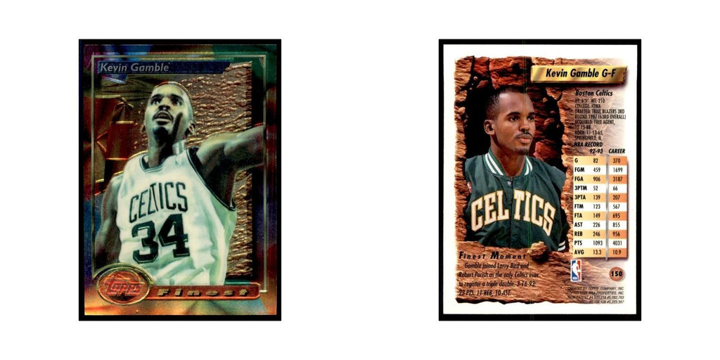 1993 Topps Finest Kevin Gamble Basketball Cards #156