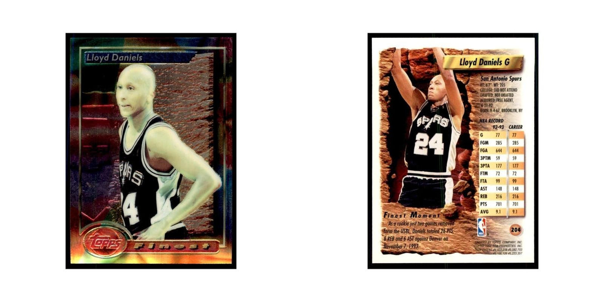 1993 Topps Finest Lloyd Daniels Basketball Cards #204