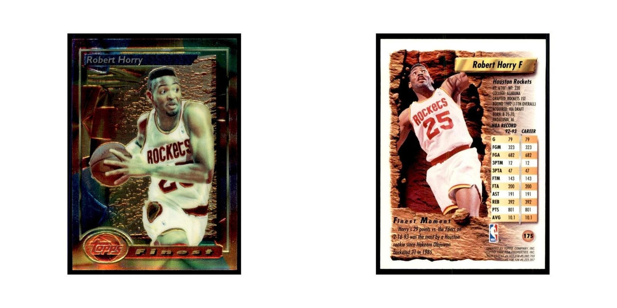 1993 Topps Finest Robert Horry Basketball Cards #175