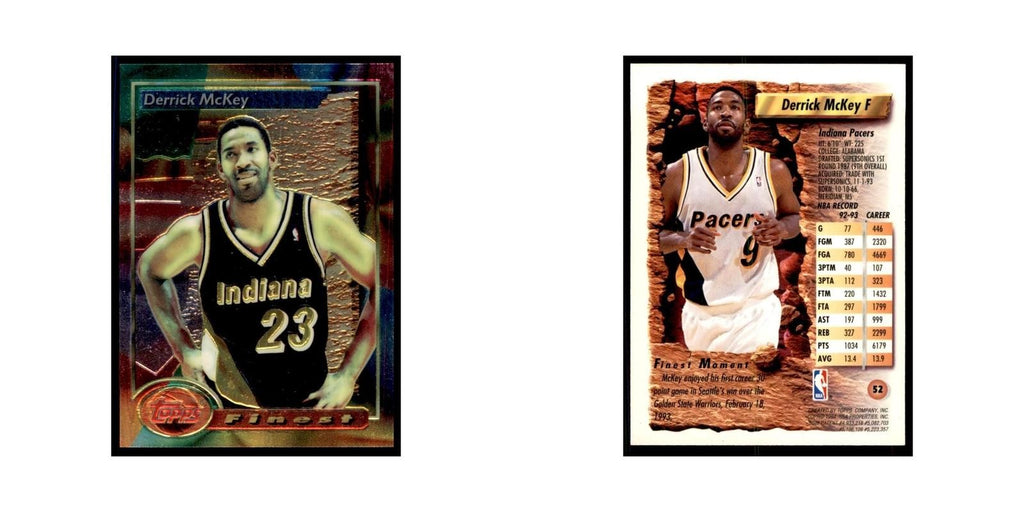 1993 Topps Finest Derrick McKey Basketball Cards #52