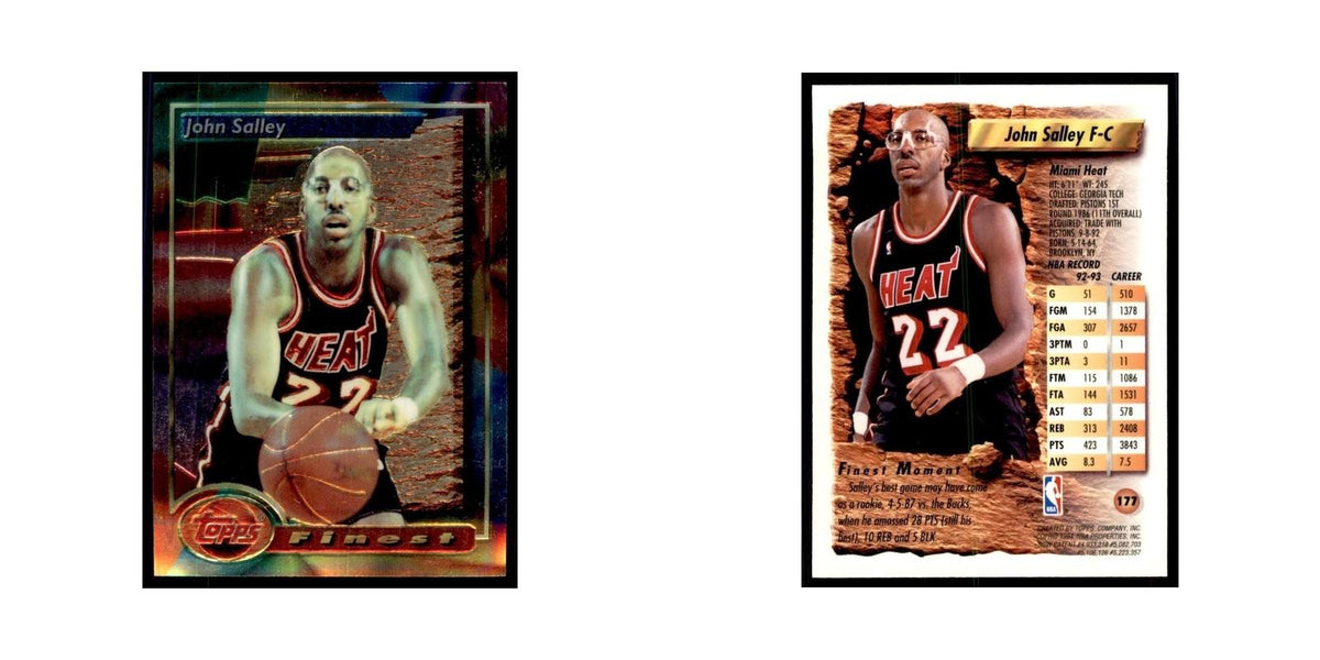 1993 Topps Finest John Salley Basketball Cards #177
