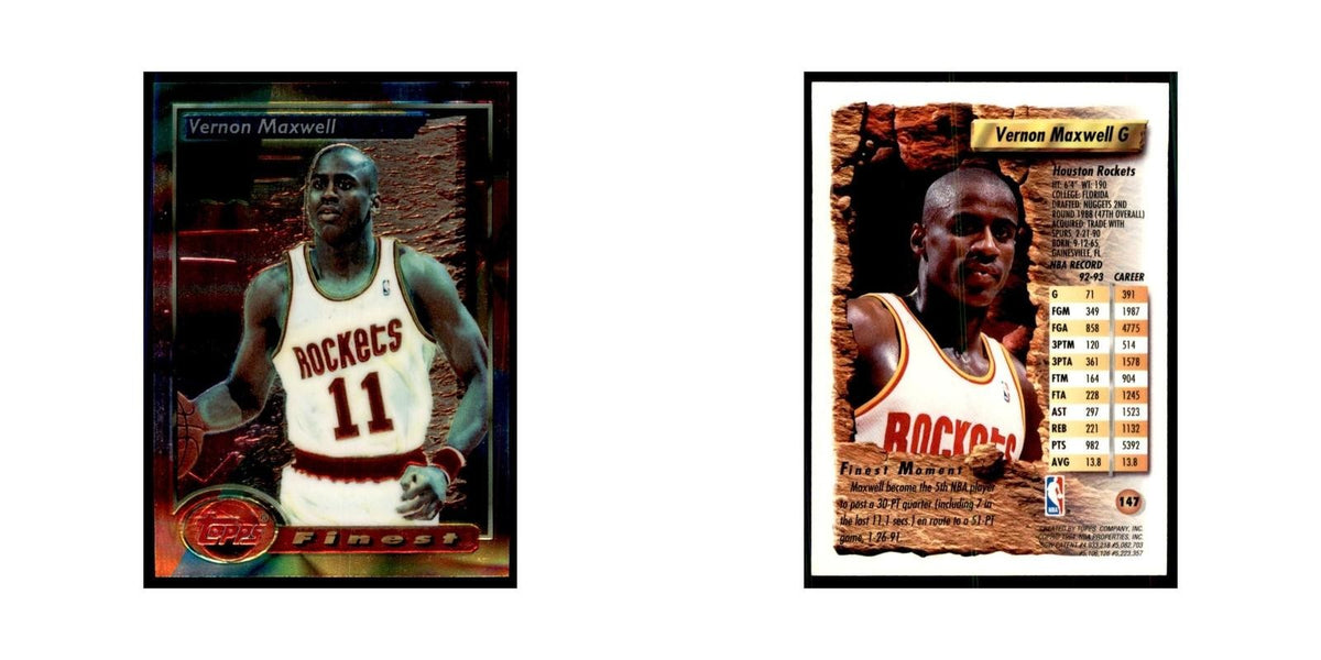1993 Topps Finest Vernon Maxwell Basketball Cards #147