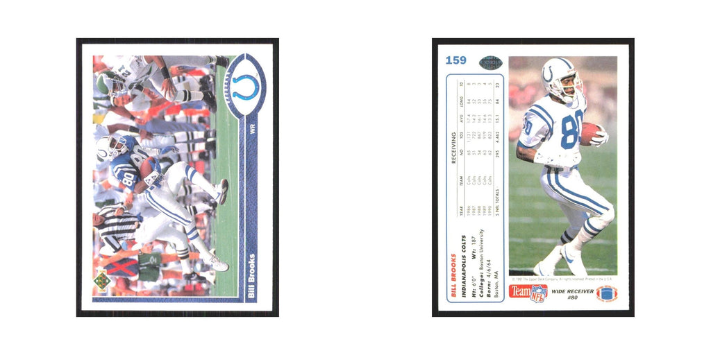 1991 Upper Deck Bill Brooks Colts #159