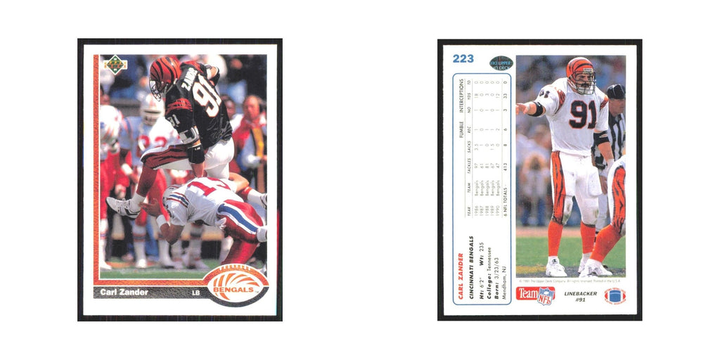 1991 Upper Deck Carl Zander Bengals #223