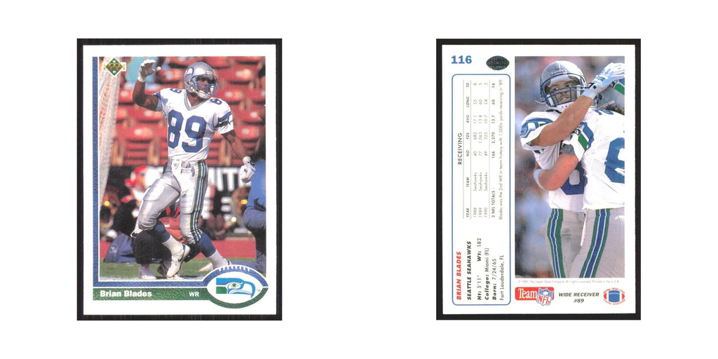 1991 Upper Deck Brian Blades Seahawks #116