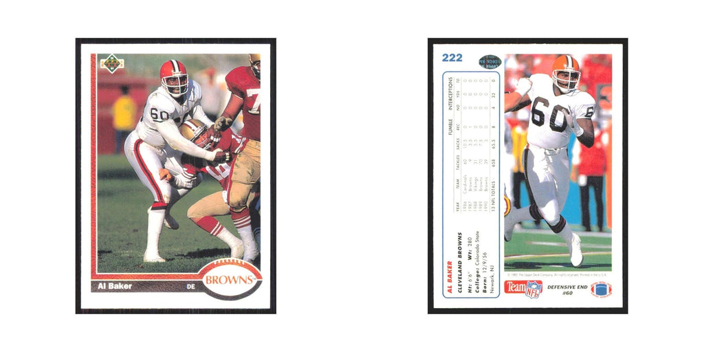 1991 Upper Deck Al Baker Browns #222