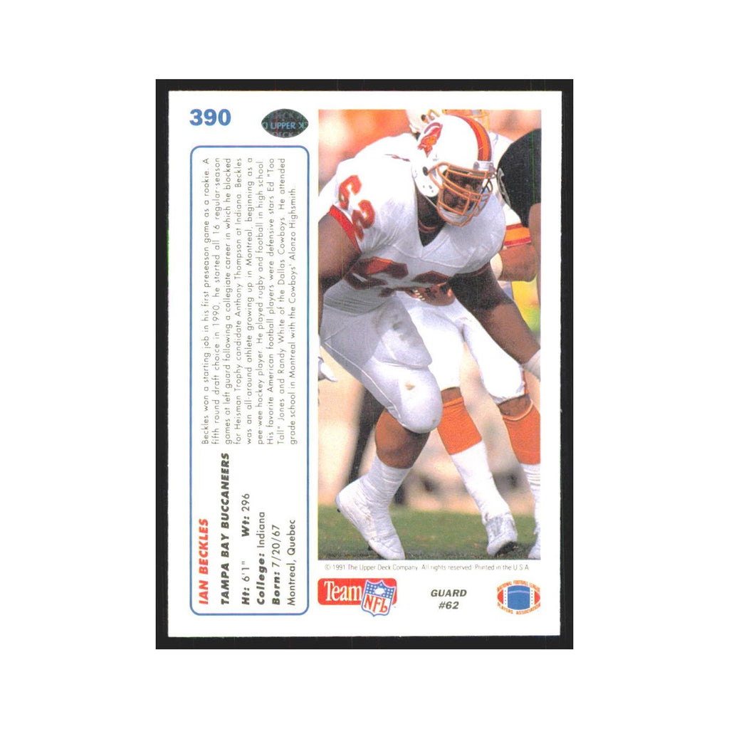 1991 Upper Deck Ian Beckles Buccaneers #390