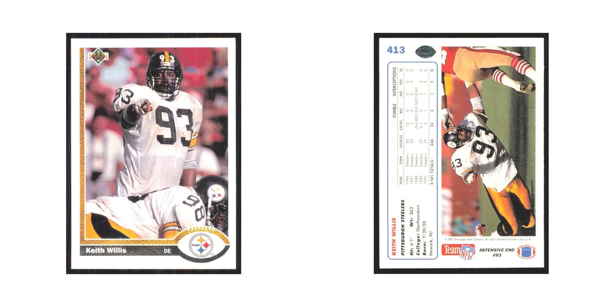 1991 Upper Deck Keith Willis Steelers #413