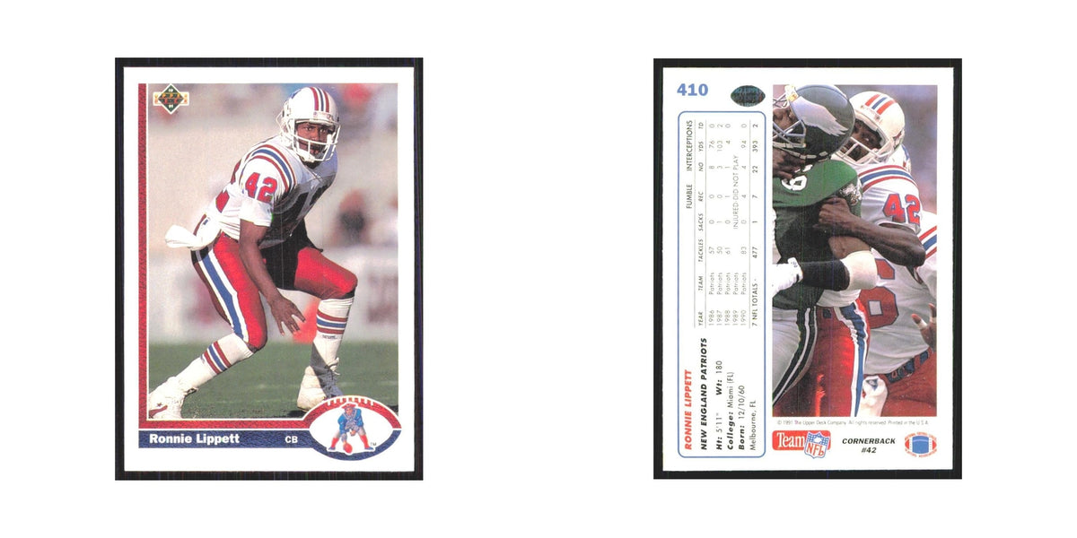 1991 Upper Deck Ronnie Lippett Patriots #410
