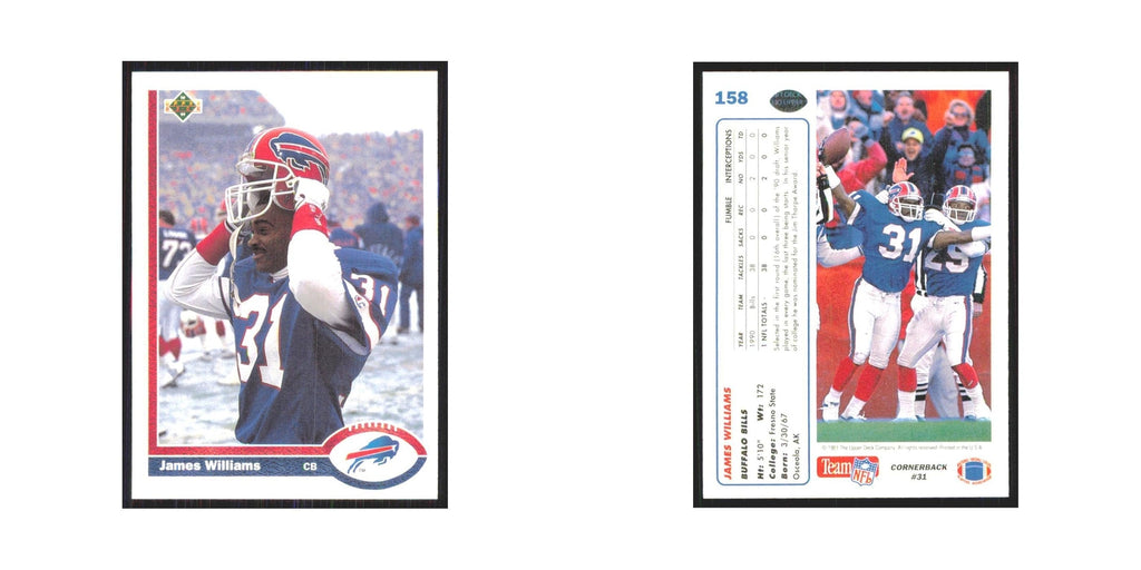 1991 Upper Deck James Williams Bills #158