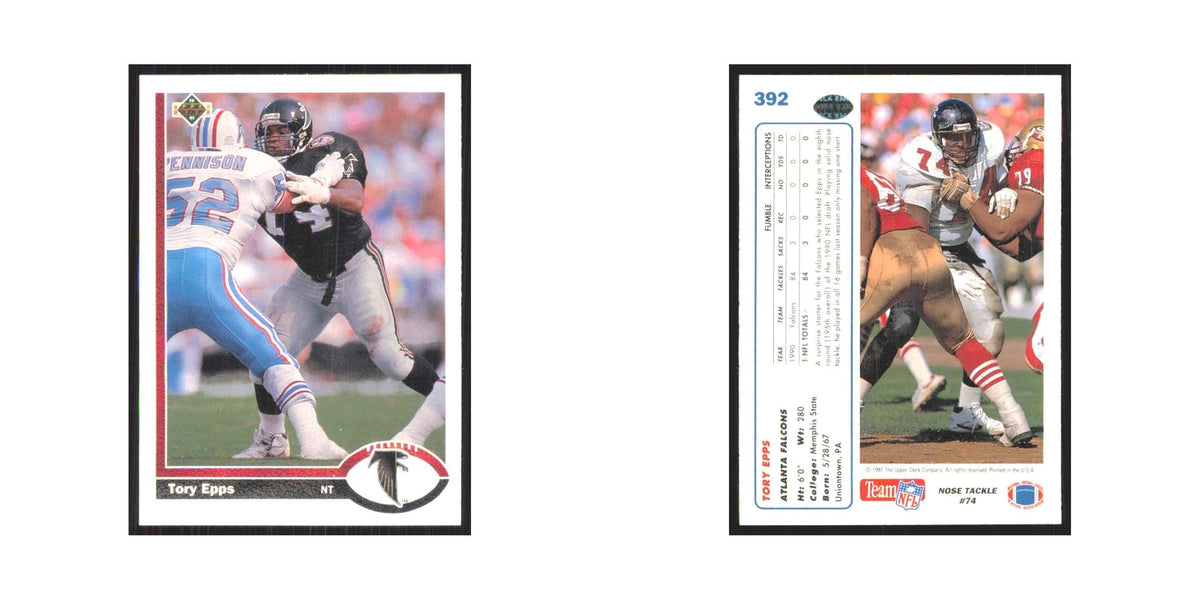 1991 Upper Deck Tory Epps Falcons #392