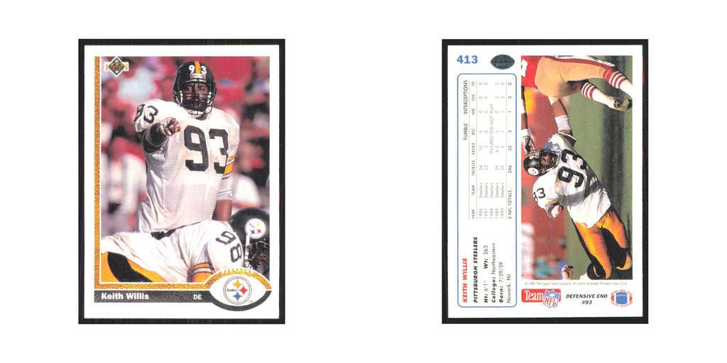 1991 Upper Deck Keith Willis Steelers #413