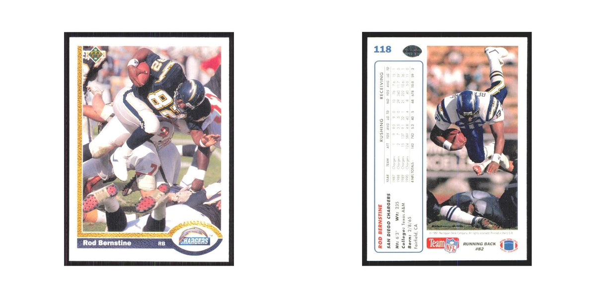 1991 Upper Deck Rod Bernstine San Diego Chargers #118