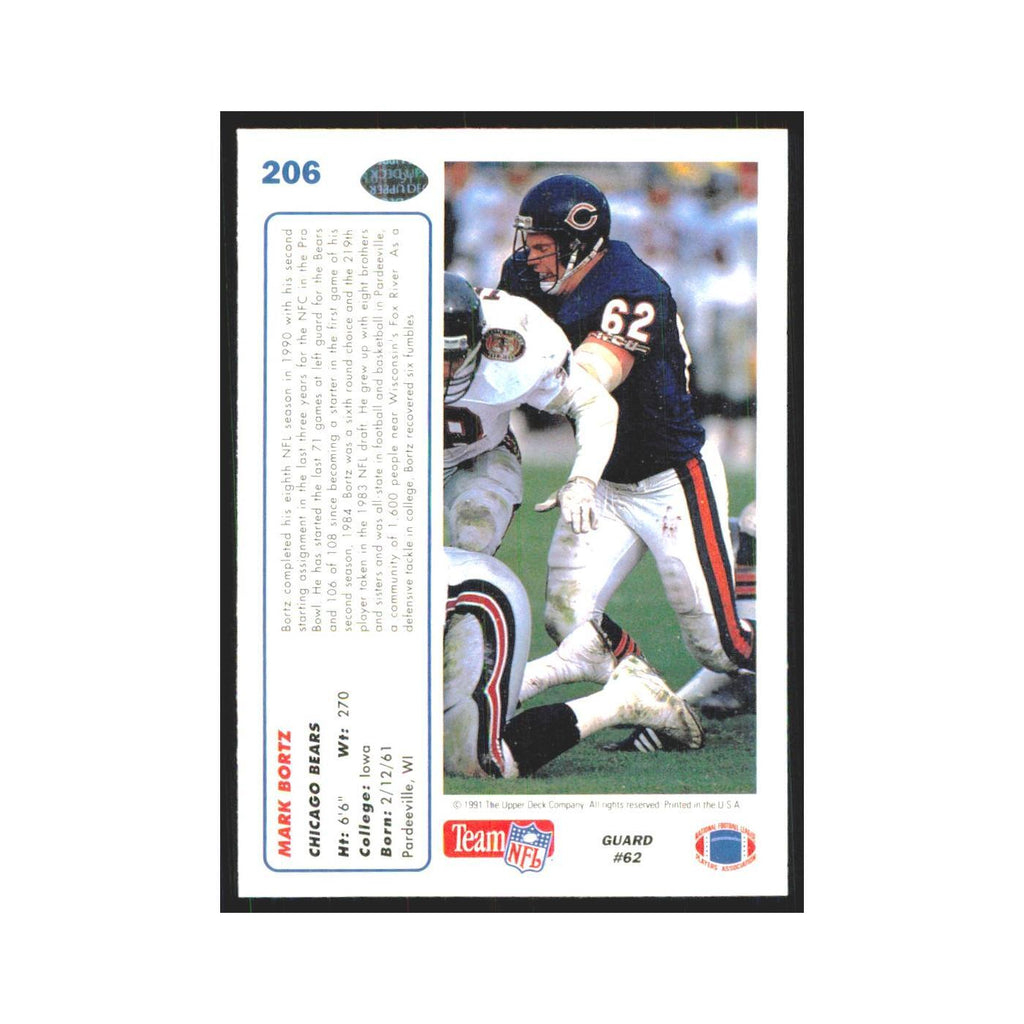 1991 Upper Deck Mark Bortz Bears #206