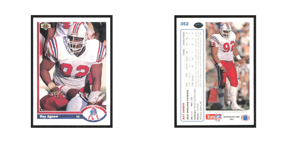 1991 Upper Deck Ray Agnew Patriots #352