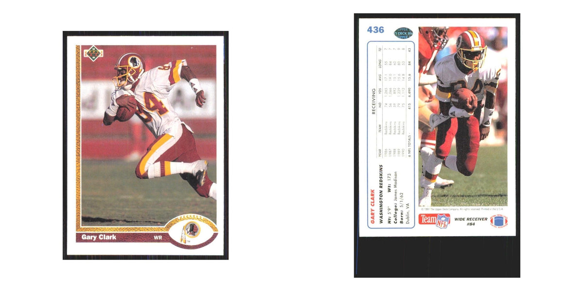 1991 Upper Deck Gary Clark Redskins #436