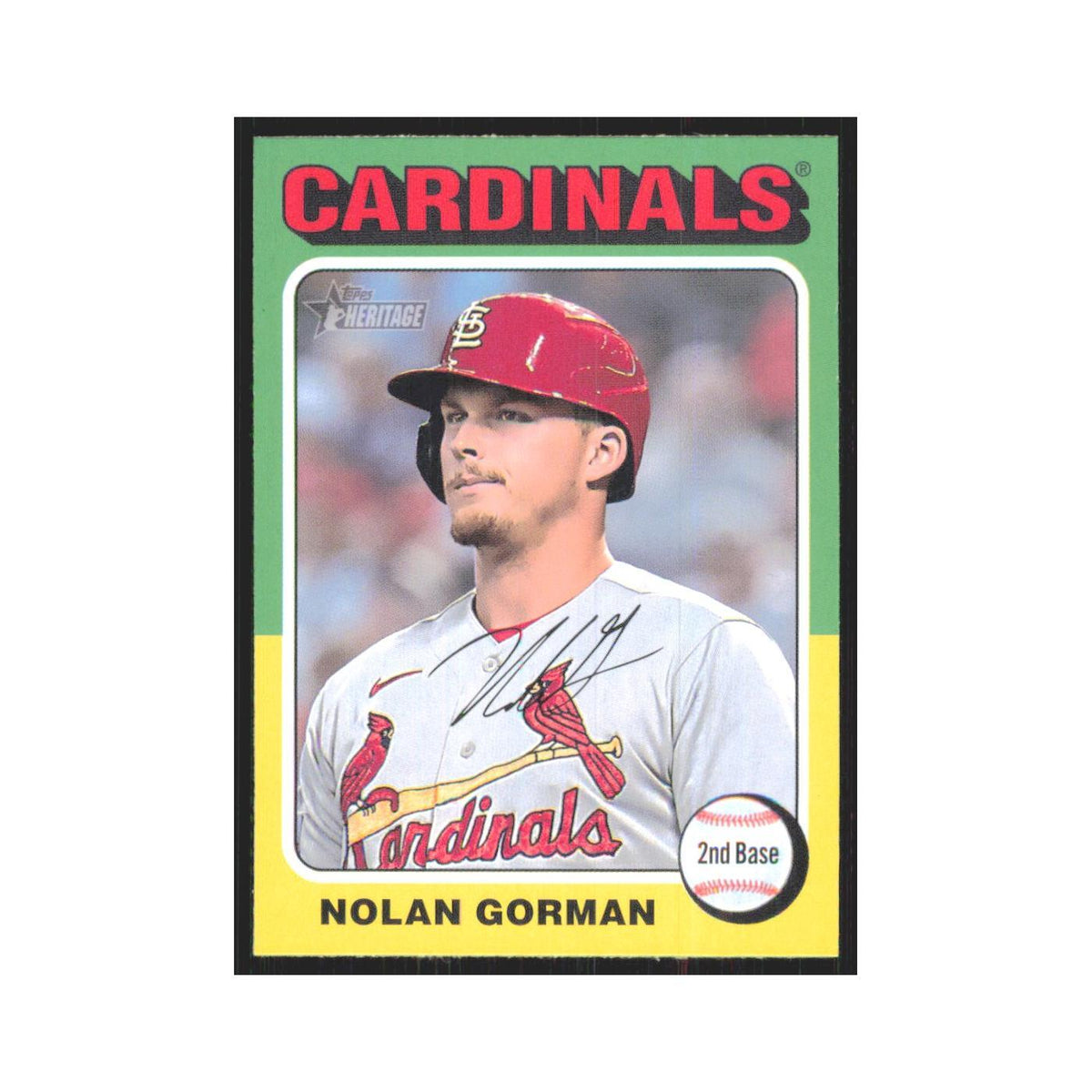 Nolan Gorman 2024 Topps Heritage #173 St. Louis Cardinals Baseball Card NM