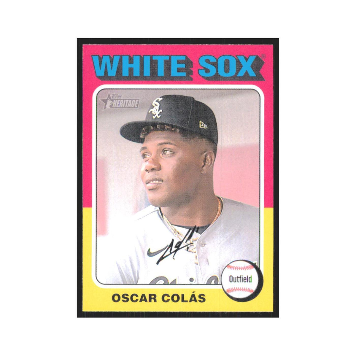 Oscar Colas 2024 Topps Heritage #218 Chicago White Sox Baseball Card NM