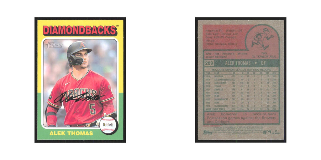 Alek Thomas 2024 Topps Heritage #289 Arizona Diamondbacks Baseball Card NM