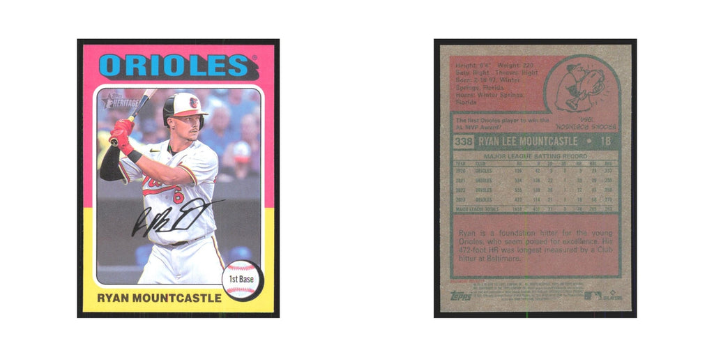 Ryan Mountcastle 2024 Topps Heritage #338 Baltimore Orioles Baseball Card NM