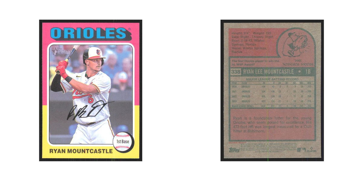Ryan Mountcastle 2024 Topps Heritage #338 Baltimore Orioles Baseball Card NM