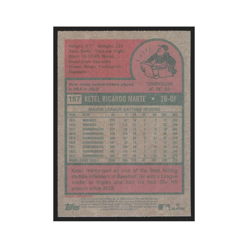 Ketel Marte 2024 Topps Heritage #157 Arizona Diamondbacks Baseball Card NM