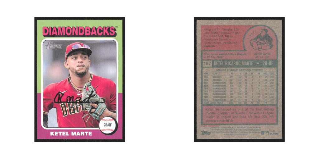 Ketel Marte 2024 Topps Heritage #157 Arizona Diamondbacks Baseball Card NM