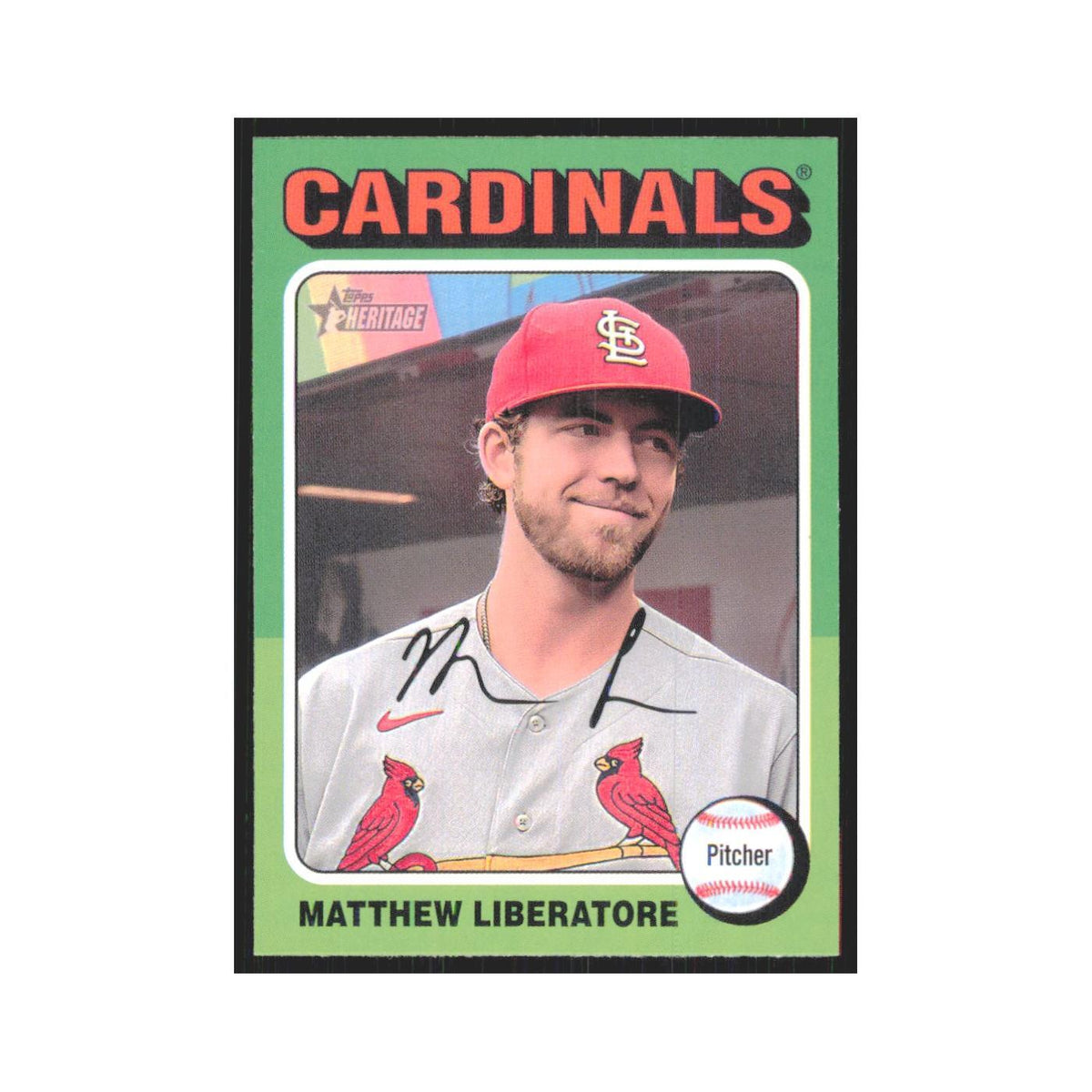 Matthew Liberatore 2024 Topps Heritage #135 St. Louis Cardinals Baseball Card NM