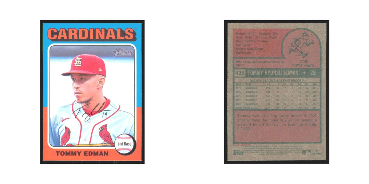 Tommy Edman 2024 Topps Heritage #436 St. Louis Cardinals Baseball Card NM