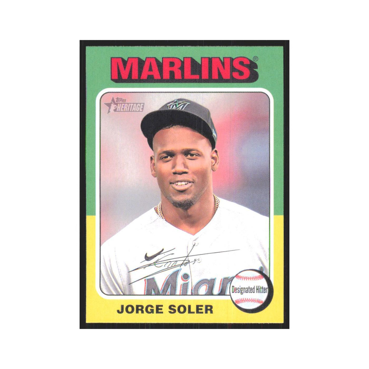 Jorge Soler 2024 Topps Heritage #102 Miami Marlins Baseball Card NM