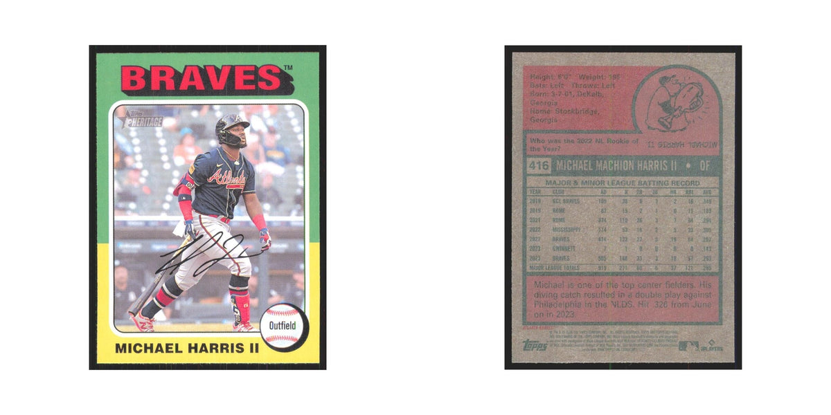 Michael Harris II 2024 Topps Heritage #416 Atlanta Braves Baseball Card NM