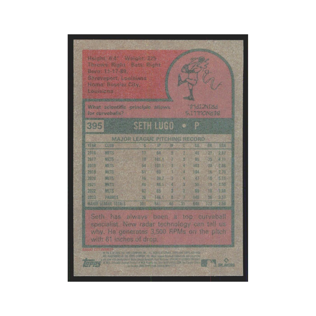 Seth Lugo 2024 Topps Heritage #395 Kansas City Royals Baseball Card NM