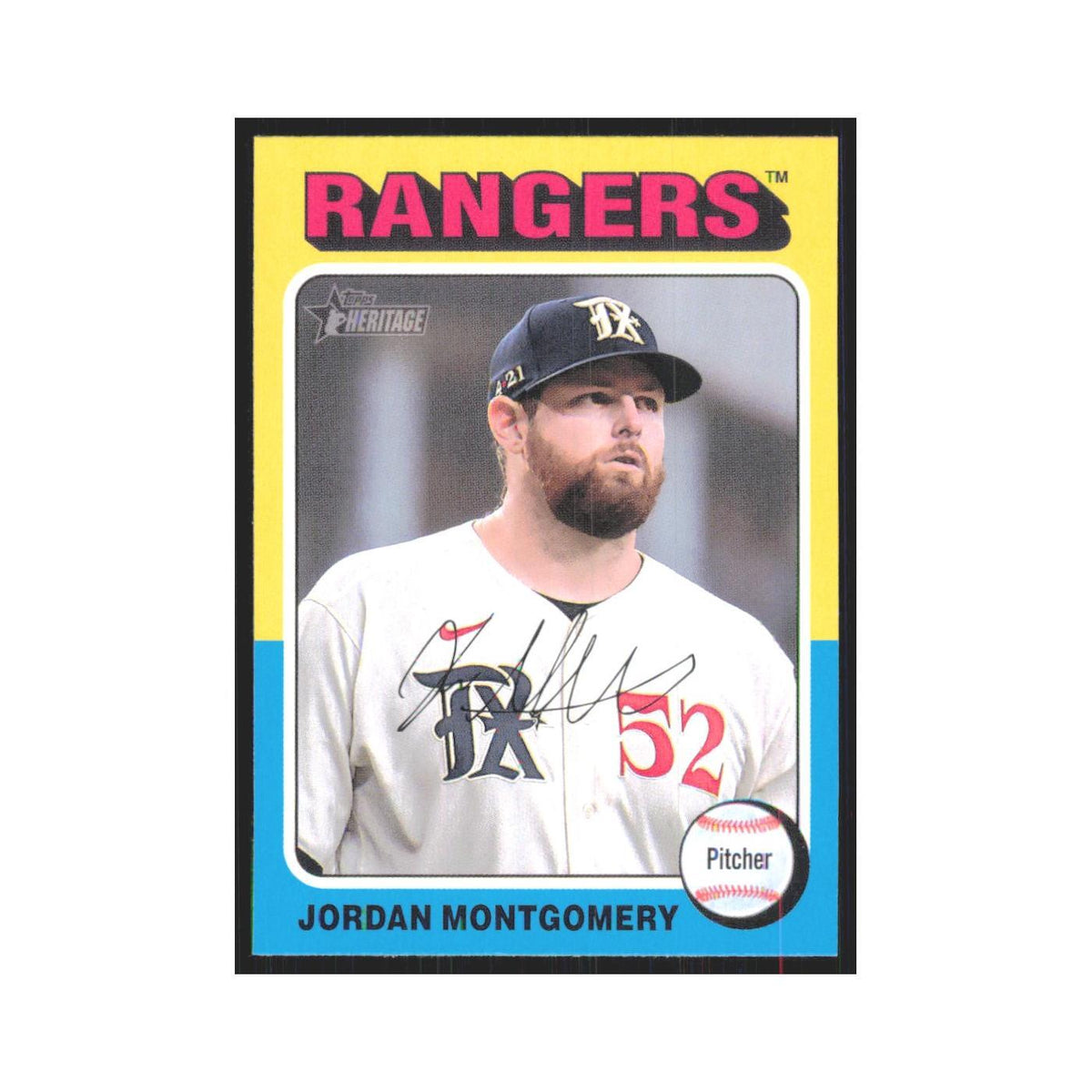 Jordan Montgomery 2024 Topps Heritage #103 Texas Rangers Baseball Card NM