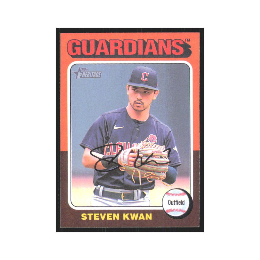 Steven Kwan 2024 Topps Heritage #180 Cleveland Guardians Baseball Card NM