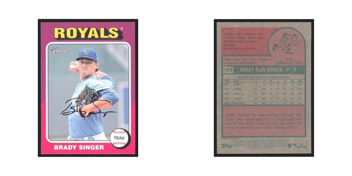 Brady Singer 2024 Topps Heritage #164 Kansas City Royals Baseball Card NM