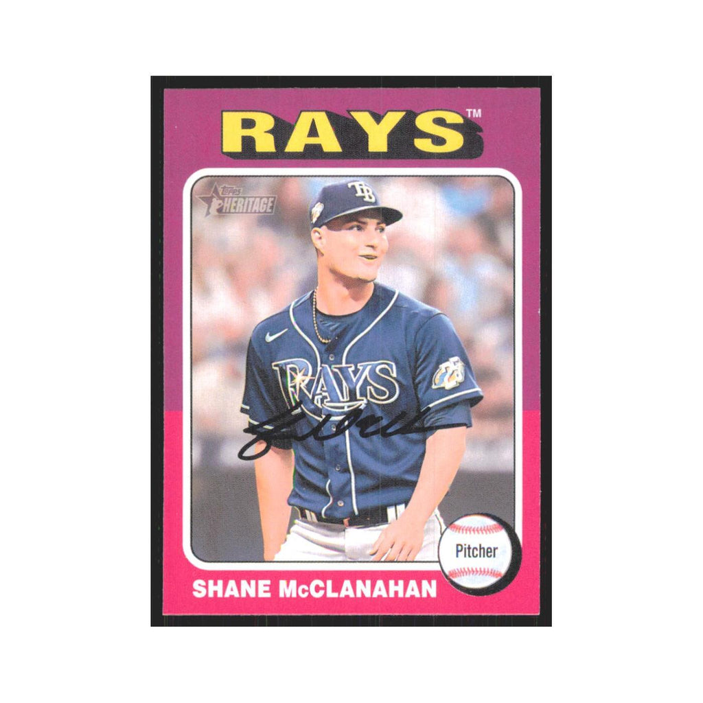 Shane McClanahan 2024 Topps Heritage #225 Tampa Bay Rays Baseball Card NM