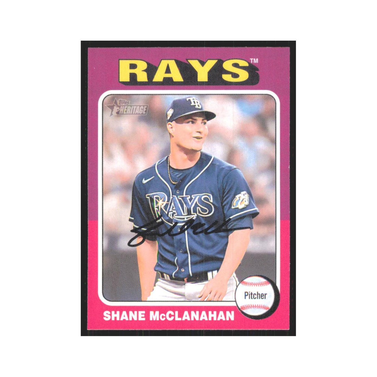 Shane McClanahan 2024 Topps Heritage #225 Tampa Bay Rays Baseball Card NM