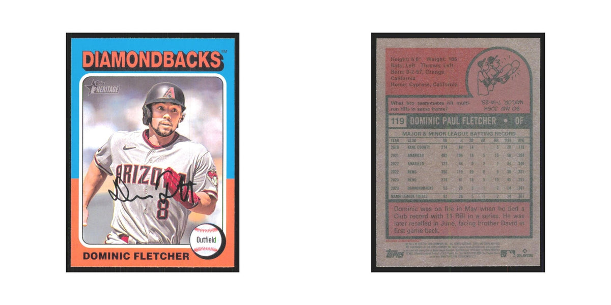 Dominic Fletcher 2024 Topps Heritage #119 Arizona Diamondbacks Baseball Card NM