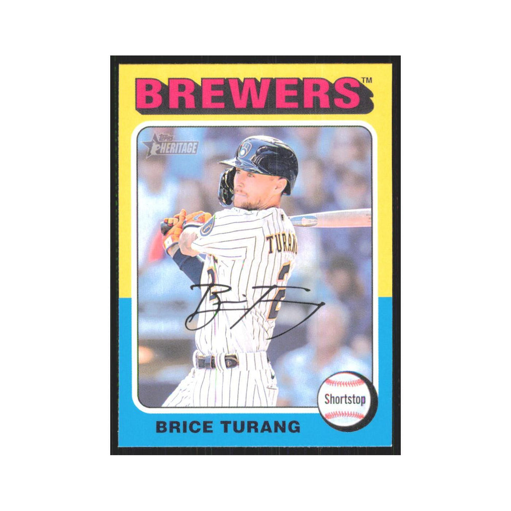 Brice Turang 2024 Topps Heritage #332 Milwaukee Brewers Baseball Card NM
