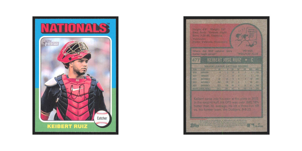 Keibert Ruiz 2024 Topps Heritage #477 Washington Nationals Baseball Card NM