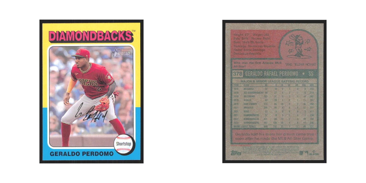 Geraldo Perdomo 2024 Topps Heritage #378 Arizona Diamondbacks Baseball Card NM