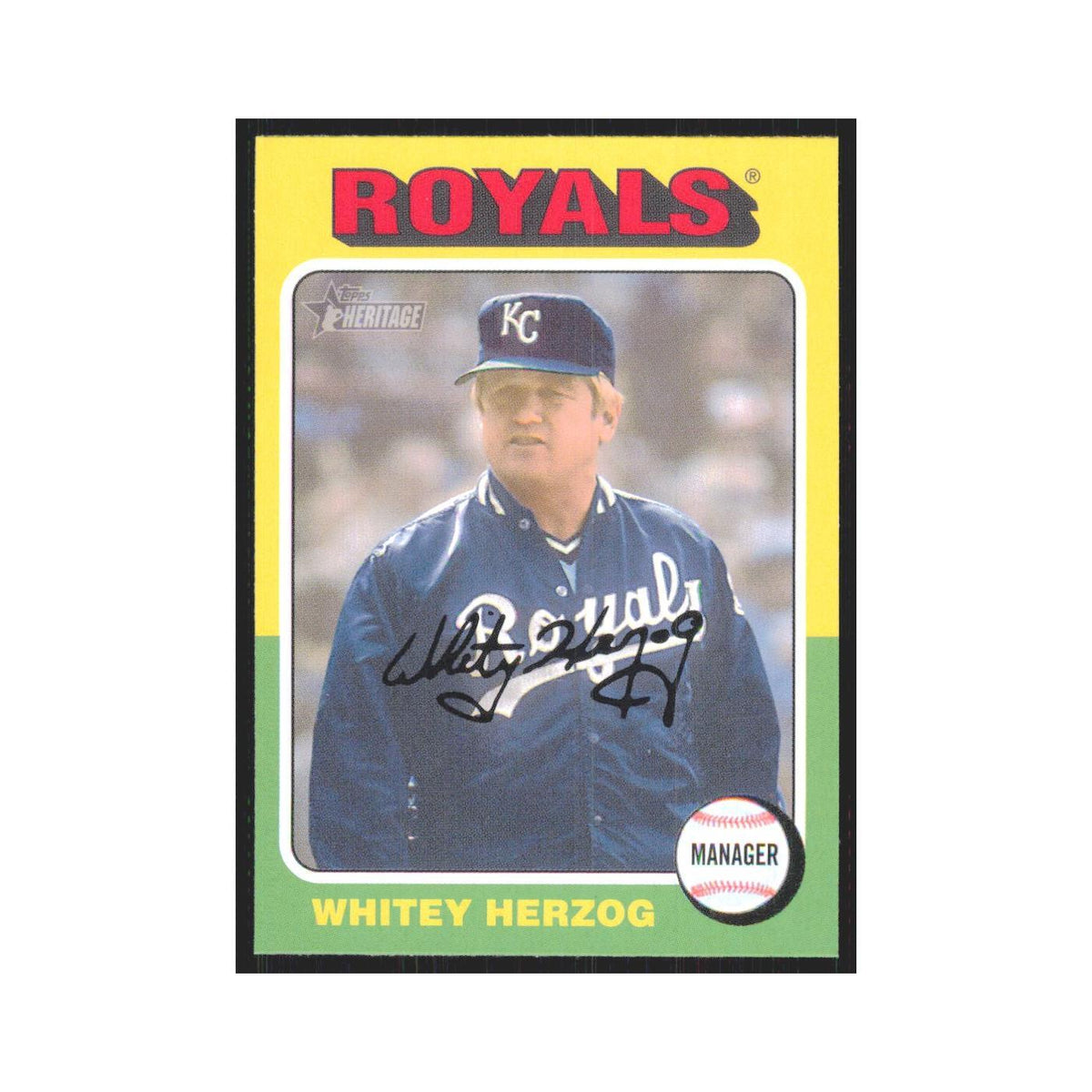 Whitey Herzog 2024 Topps Heritage #146 Kansas City Royals Baseball Card NM
