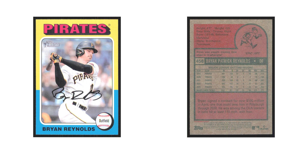Bryan Reynolds 2024 Topps Heritage #458 Pittsburgh Pirates Baseball Card NM
